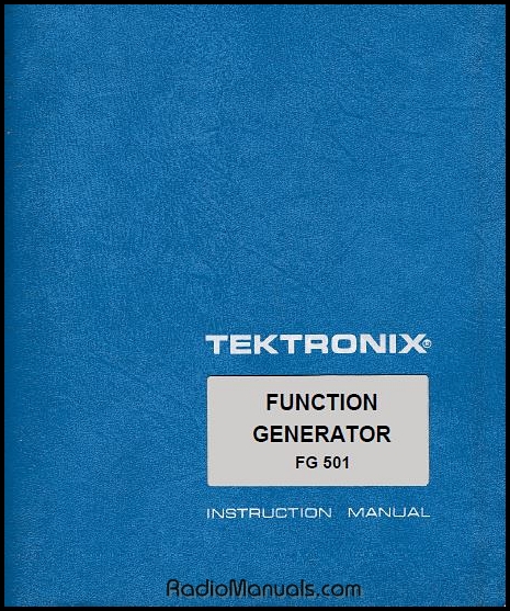 Tektronix FG 501 Instruction Manual - Click Image to Close